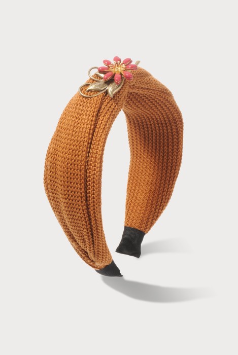Bandeau CAMÉLIA FEUILLE hiver