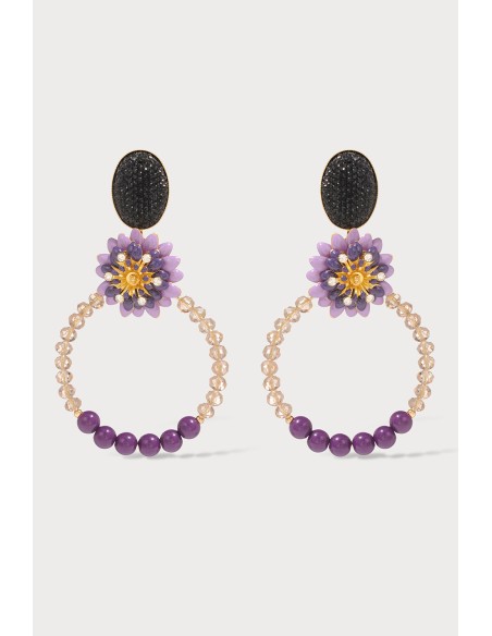 créoles camélia violet