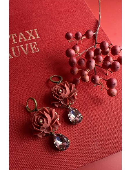 Dormeuses Queen Lily rouge