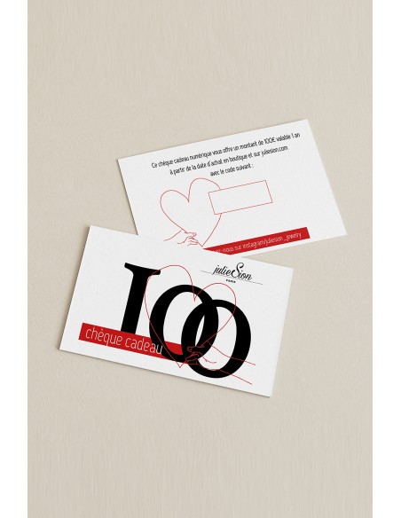 chèque cadeau julie sion 100€