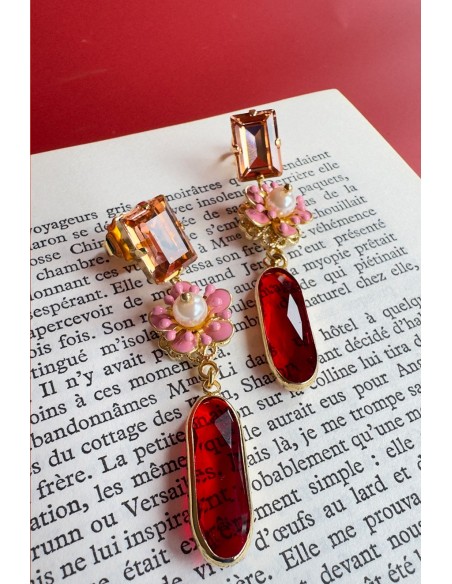 Boucles d'oreilles Freesia goutte