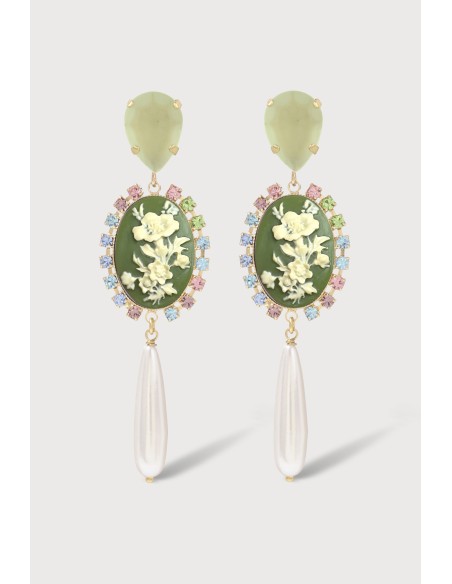 POMPADOUR GOUTTE EARRINGS