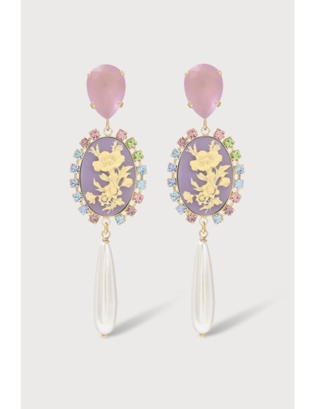 POMPADOUR GOUTTE EARRINGS