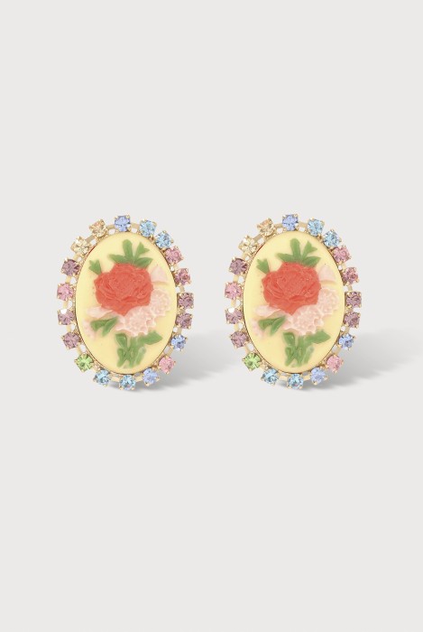 POMPADOUR PUCE EARRINGS