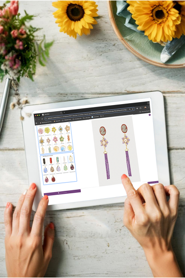 Custom-made earrings in 3 clicks