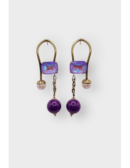 Boucles d'oreilles BILBOQUET PERLE