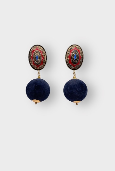 boucles d'oreilles velour