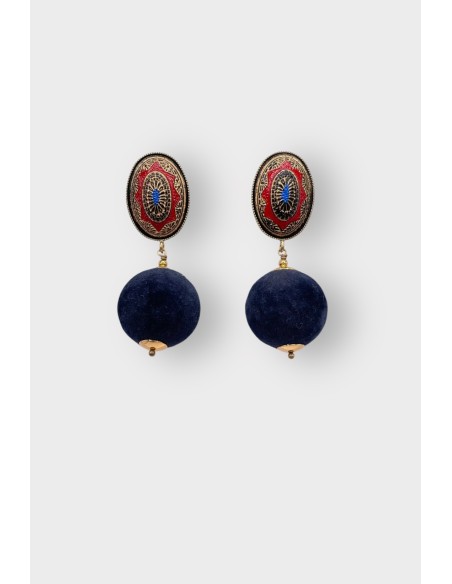 boucles d'oreilles velour