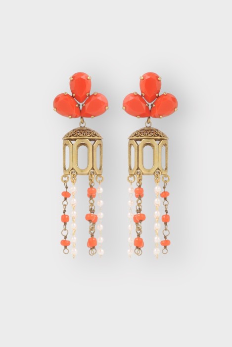 Boucles d'oreilles corail