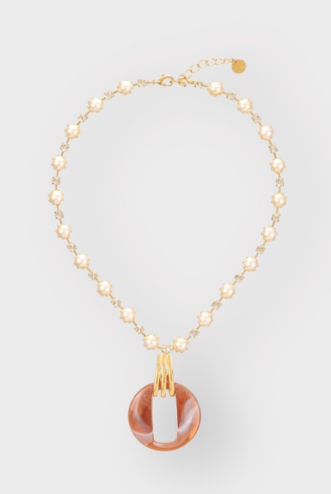 collier doré acetate
