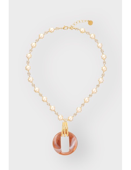 collier doré acetate