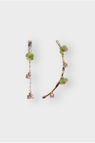 Boucles d'oreilles ROSARIUM CHAÎNE ASYMÉTRIQUES 2