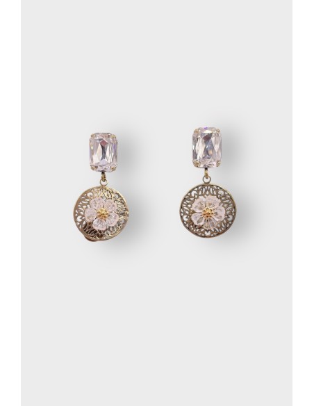 Boucles d'oreilles ROSARIUM STRASS