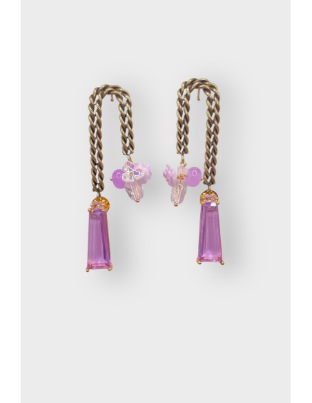 Boucles d'oreilles ROSARIUM TORSADÉES