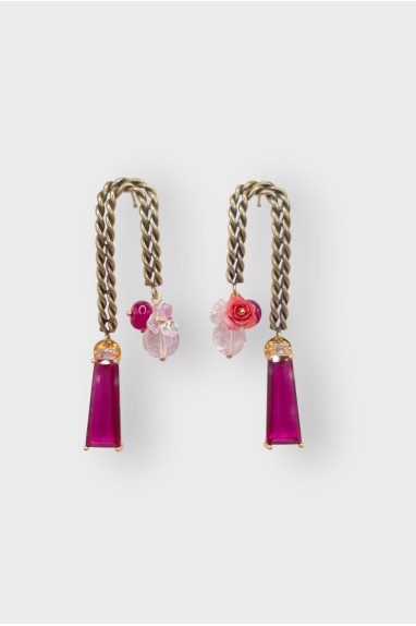 Boucles d'oreilles ROSARIUM TORSADÉES 2