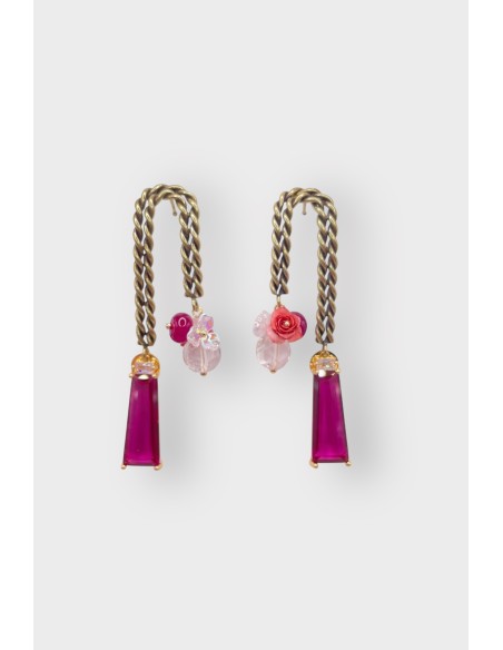 Boucles d'oreilles ROSARIUM TORSADÉES