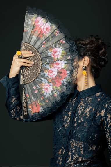 Boucles d'oreilles ANÉMONE CHAÎNE