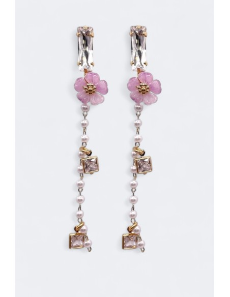 Boucles d'oreilles ROSARIUM CHAÎNE SYMÉTRIQUES