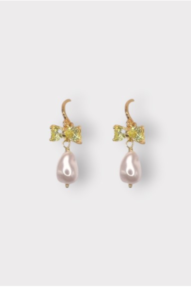 Boucles d'oreilles GUIMAUVE PERLE