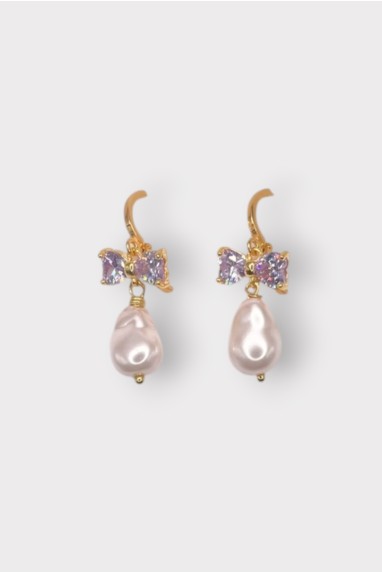 Boucles d'oreilles GUIMAUVE PERLE 2