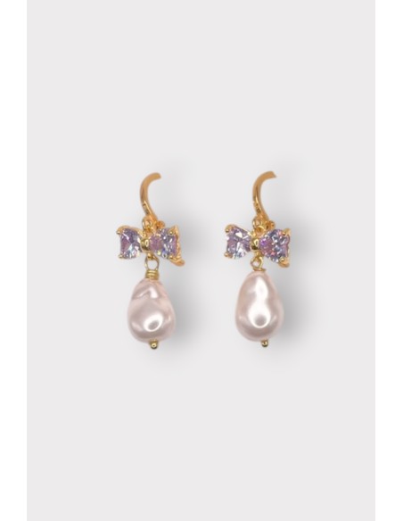 Boucles d'oreilles GUIMAUVE PERLE