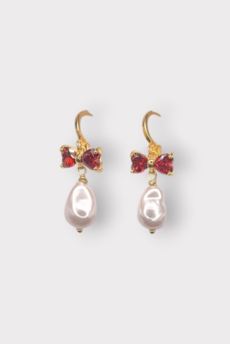 Boucles d'oreilles GUIMAUVE PERLE