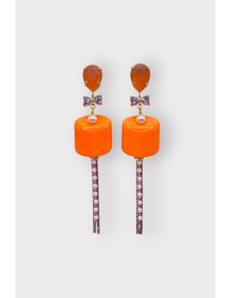 Boucles d'oreilles GUIMAUVE CHAINE
