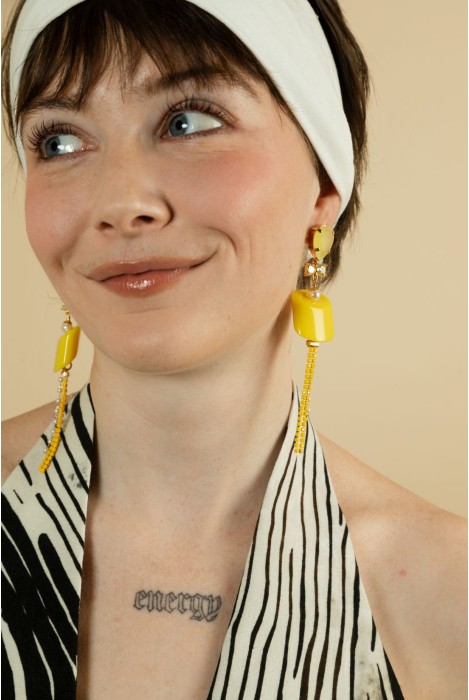 Boucles d'oreilles GUIMAUVE CHAINE