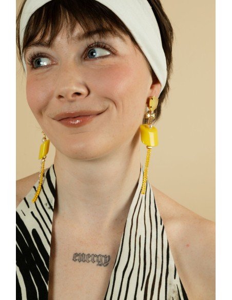 Boucles d'oreilles GUIMAUVE CHAINE