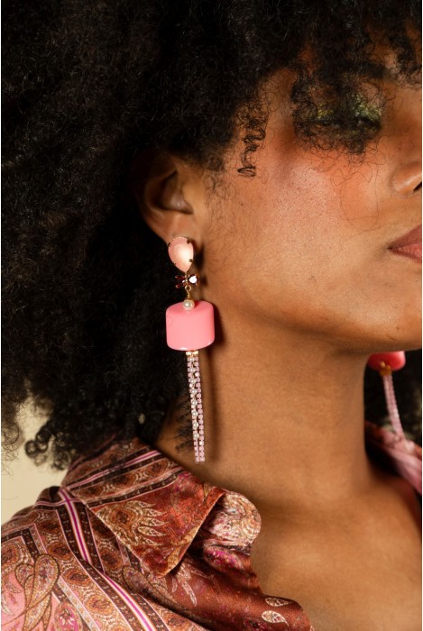 Boucles d'oreilles GUIMAUVE CHAINE