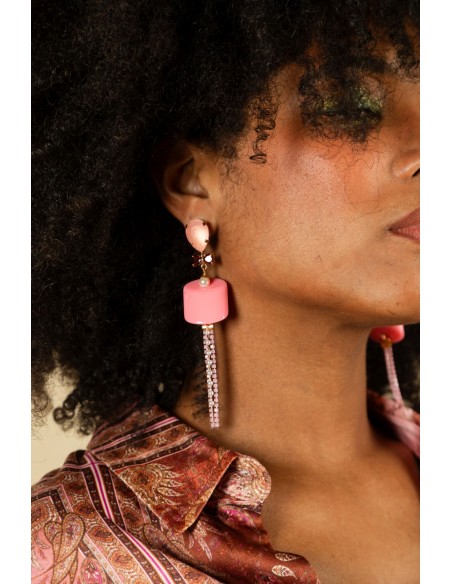 Boucles d'oreilles GUIMAUVE CHAINE