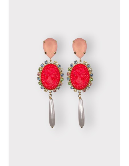 POMPADOUR GOUTTE EARRINGS