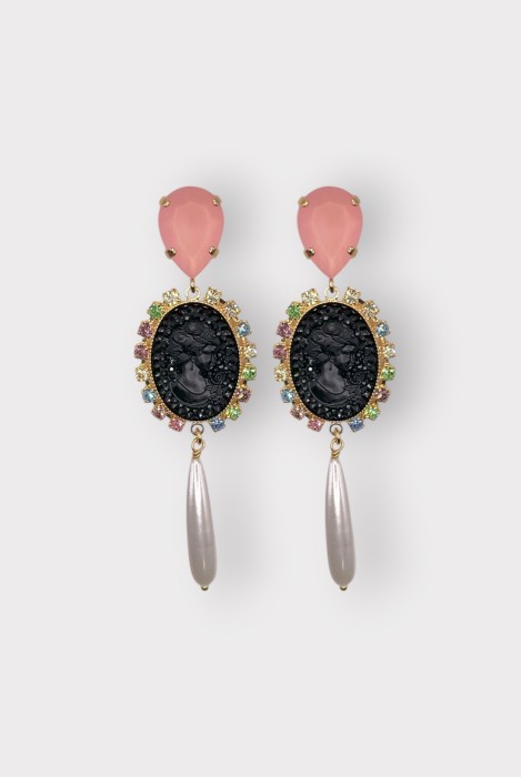 POMPADOUR GOUTTE EARRINGS