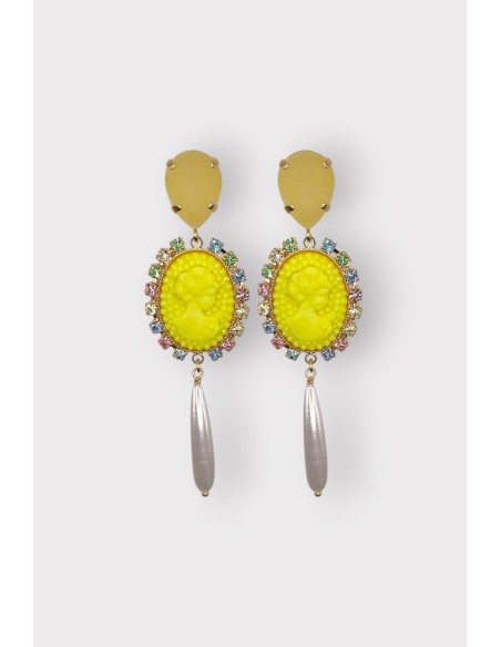 POMPADOUR GOUTTE EARRINGS