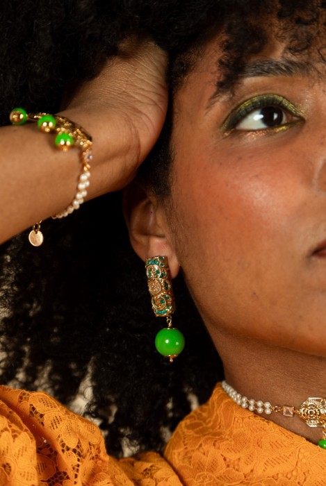 Boucles d'oreilles TOTEM BOULE