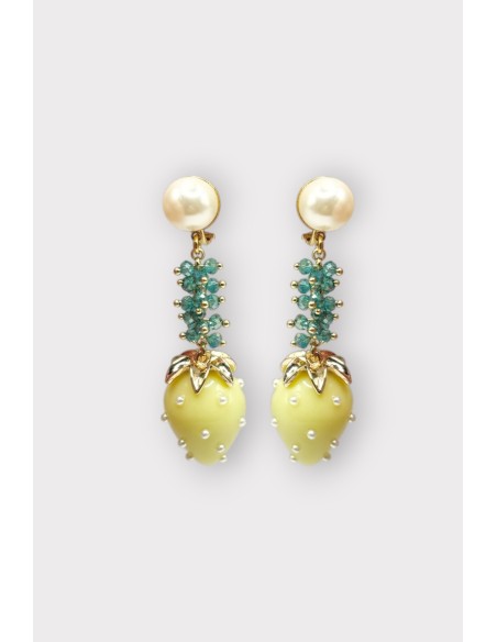 Boucles d'oreilles FRAISE PERLE