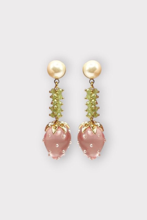 Boucles d'oreilles FRAISE PERLE