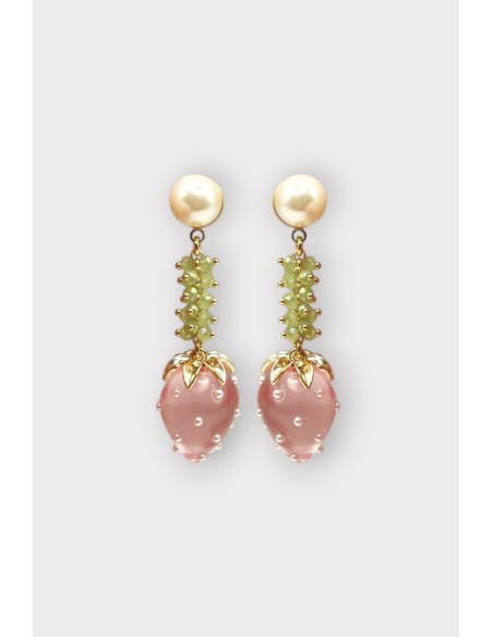 Boucles d'oreilles FRAISE PERLE