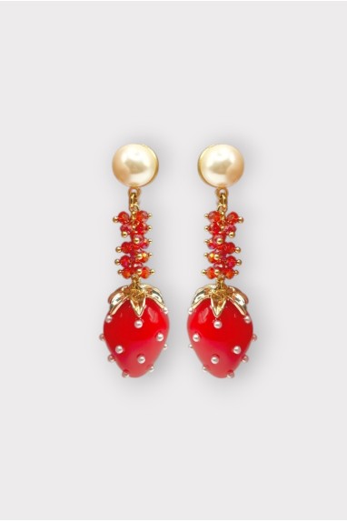 Boucles d'oreilles FRAISE PERLE 2