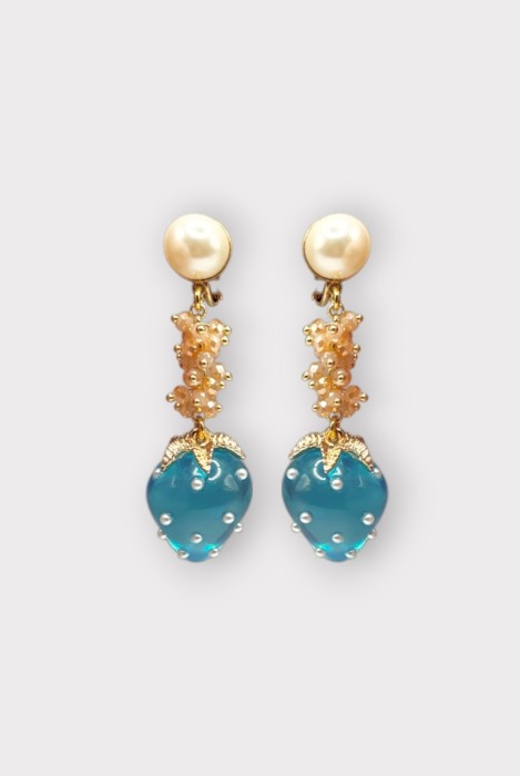 Boucles d'oreilles FRAISE PERLE