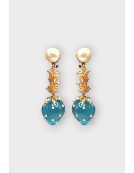 Boucles d'oreilles FRAISE PERLE