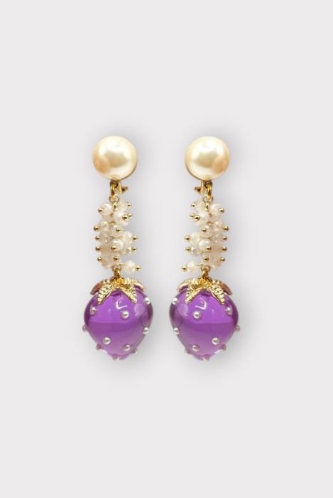 Boucles d'oreilles FRAISE PERLE