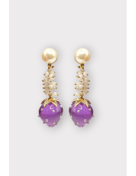 Boucles d'oreilles FRAISE PERLE