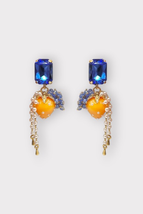 Boucles d'oreilles FRAISE STRASS