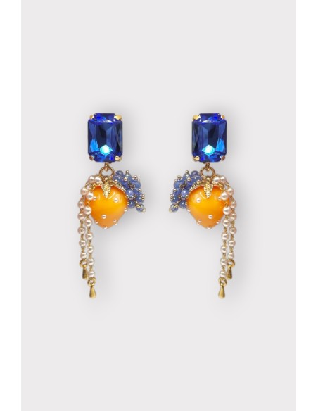 Boucles d'oreilles FRAISE STRASS