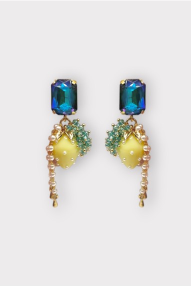 Boucles d'oreilles FRAISE STRASS 2