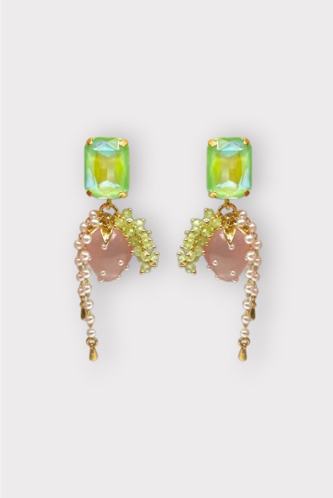 Boucles d'oreilles FRAISE STRASS