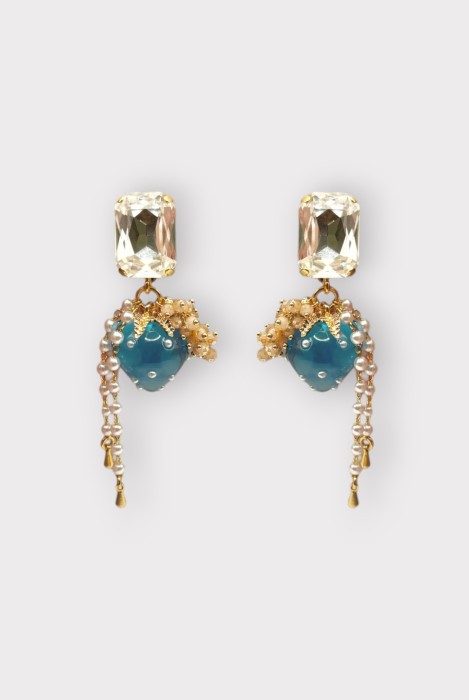 Boucles d'oreilles FRAISE STRASS