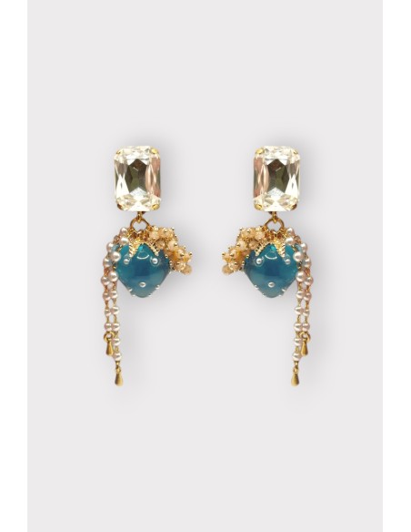 Boucles d'oreilles FRAISE STRASS