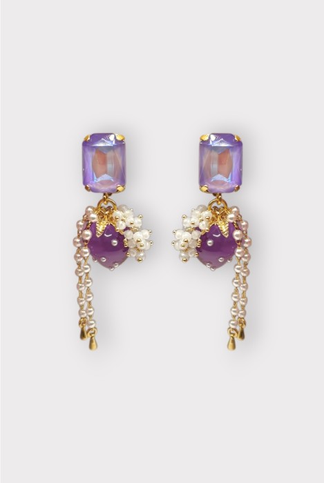 Boucles d'oreilles FRAISE STRASS